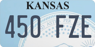 KS license plate 450FZE