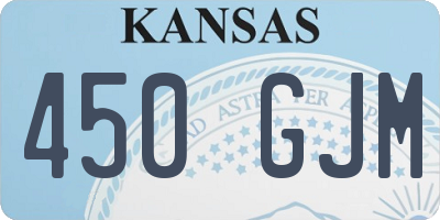 KS license plate 450GJM