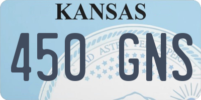 KS license plate 450GNS
