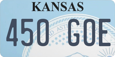 KS license plate 450GOE