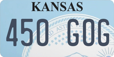 KS license plate 450GOG
