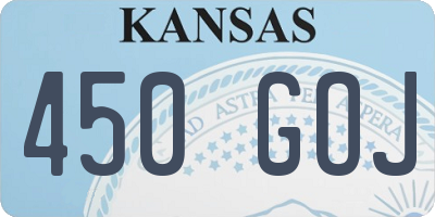 KS license plate 450GOJ