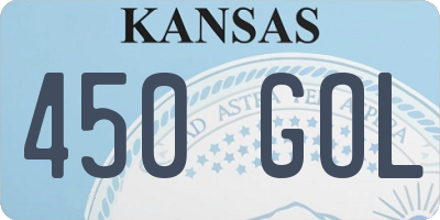 KS license plate 450GOL