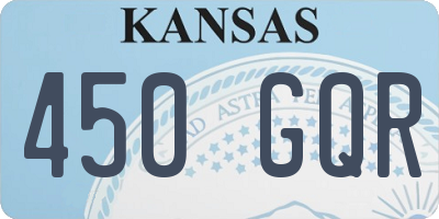 KS license plate 450GQR