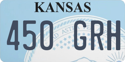 KS license plate 450GRH