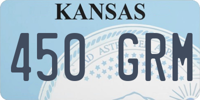 KS license plate 450GRM