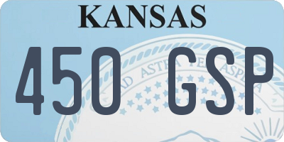 KS license plate 450GSP