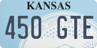 KS license plate 450GTE
