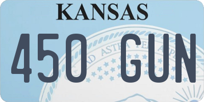 KS license plate 450GUN