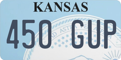 KS license plate 450GUP