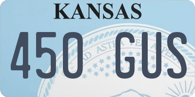 KS license plate 450GUS