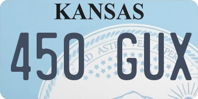 KS license plate 450GUX