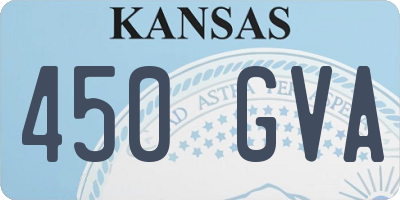 KS license plate 450GVA