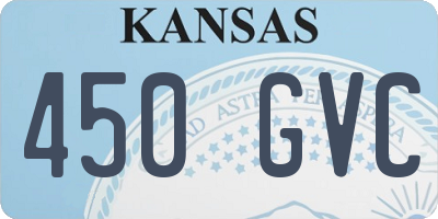 KS license plate 450GVC