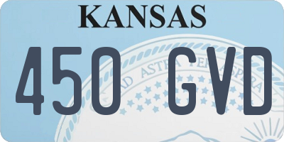 KS license plate 450GVD