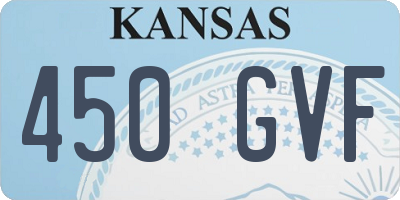 KS license plate 450GVF