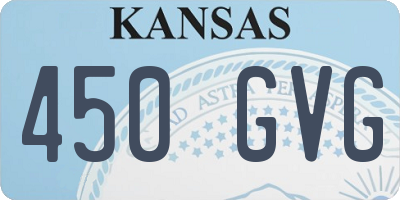 KS license plate 450GVG