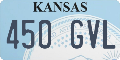 KS license plate 450GVL