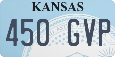 KS license plate 450GVP