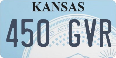 KS license plate 450GVR