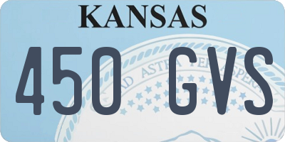 KS license plate 450GVS
