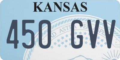 KS license plate 450GVV