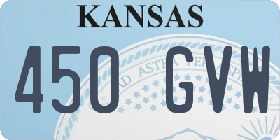 KS license plate 450GVW