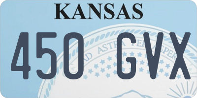 KS license plate 450GVX