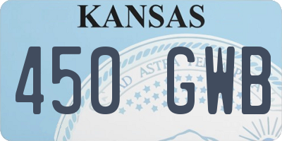KS license plate 450GWB