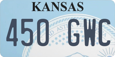 KS license plate 450GWC