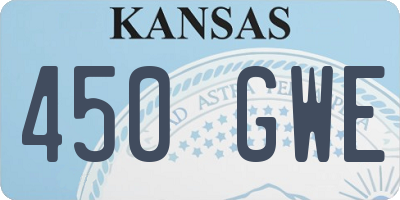 KS license plate 450GWE