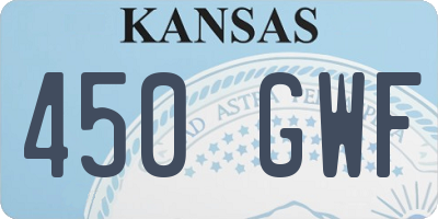 KS license plate 450GWF