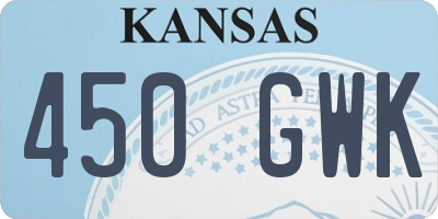 KS license plate 450GWK