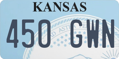 KS license plate 450GWN