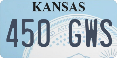 KS license plate 450GWS