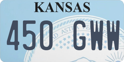 KS license plate 450GWW
