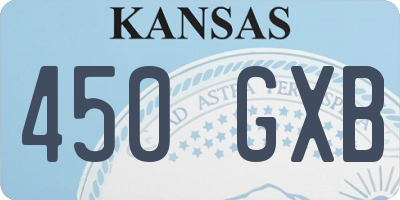 KS license plate 450GXB