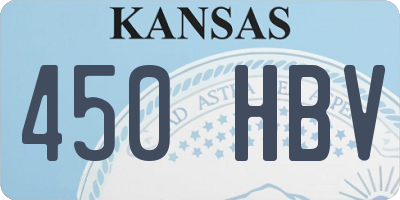 KS license plate 450HBV