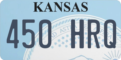 KS license plate 450HRQ