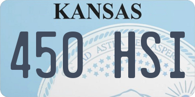 KS license plate 450HSI