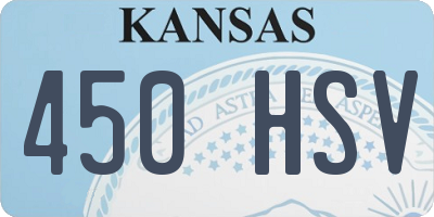 KS license plate 450HSV