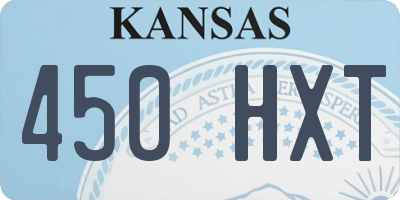 KS license plate 450HXT
