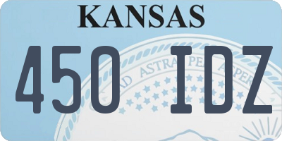 KS license plate 450IDZ