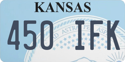 KS license plate 450IFK