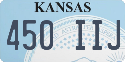 KS license plate 450IIJ