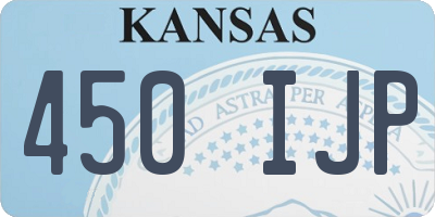 KS license plate 450IJP