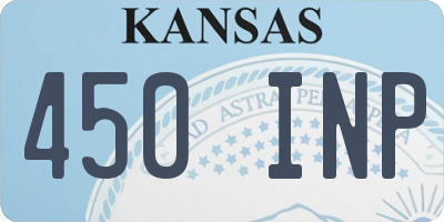 KS license plate 450INP