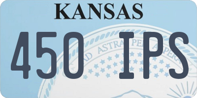 KS license plate 450IPS