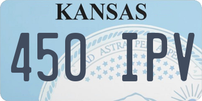 KS license plate 450IPV