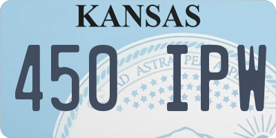 KS license plate 450IPW